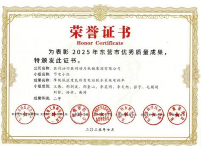 勝動(dòng)集團(tuán)公司QC成果獲佳績(jī)